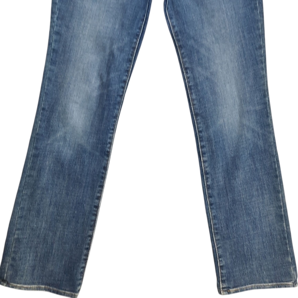 Levi's 505 Straight Leg Mid Rise Blue Jeans SZ 8S - Picture 3 of 13